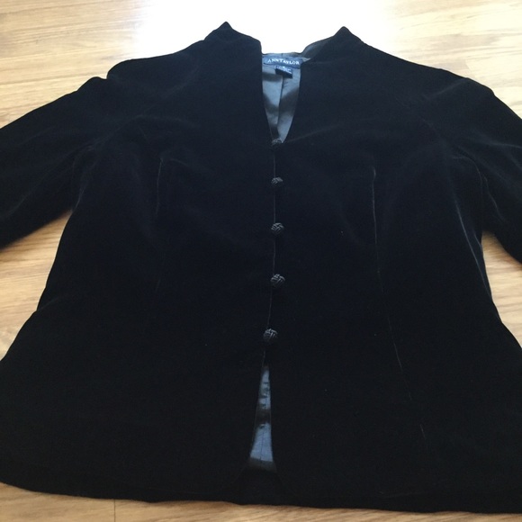 Ann Taylor Silk Blend Velvet Jacket Button Down Size 4 EUC - Picture 5 of 11
